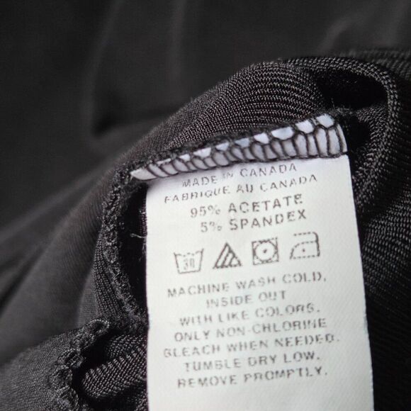 EUC PICADILLY FASHIONS BLACK SLINKY MOCK NECK SHORT SLEEVES TOP LARGE - Picture 13 of 15